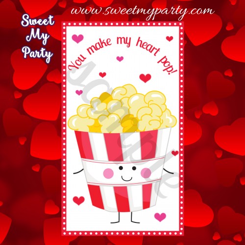 You make my heart pop valentines stickers,(1)